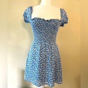 Reformation Orangerie Dress Azzurro Blue Floral Print Size medium